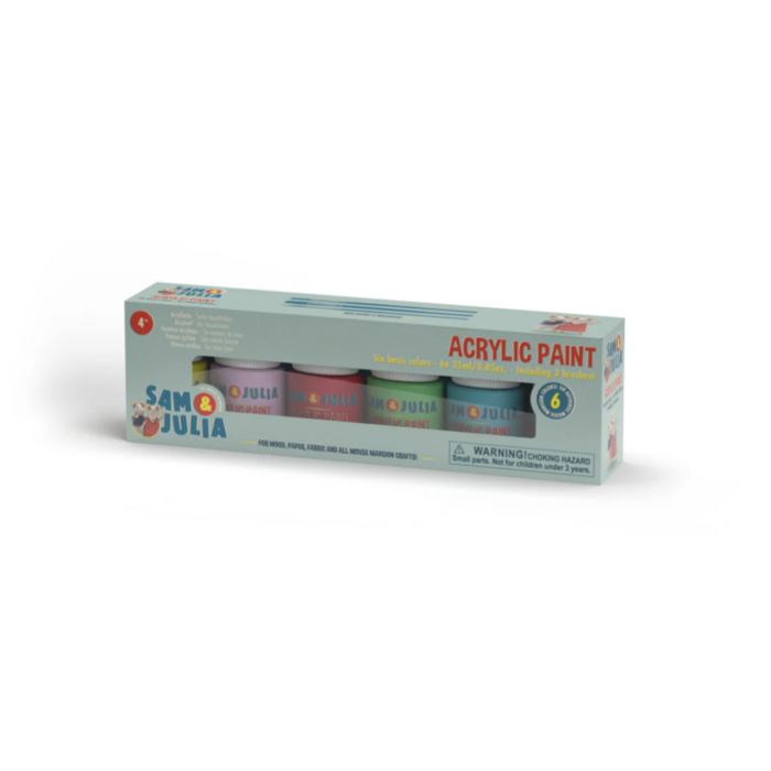 Sam & Julia Sam and Julia: Acrylic Paint (Set of 8 Colors), Non-Toxic