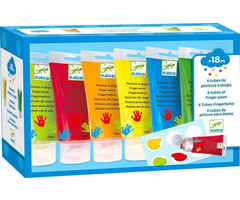 Djeco 6 Finger Paint Tubes - Classic