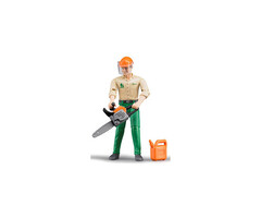 Bruder Logging man with accessories