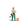Logging man with accessories