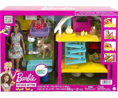 Barbie Barbie Doll Playset, Hatch & Gather Egg Farm with Animals, Coop, Dough, Mold, Kids Toys