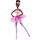 BALLERINA Black Doll with Pink Dress