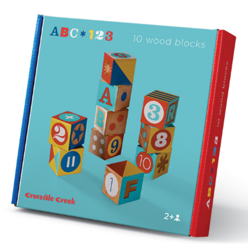 Crocodile Creek ABC + 123 Wood Blocks Wood Blocks ages 2+