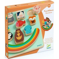 Djeco Puzz & Boom Rainbow Puzzle and Balance Game 18mos+