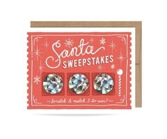 Santa Sweepstakes Scratch Off Holiday Card