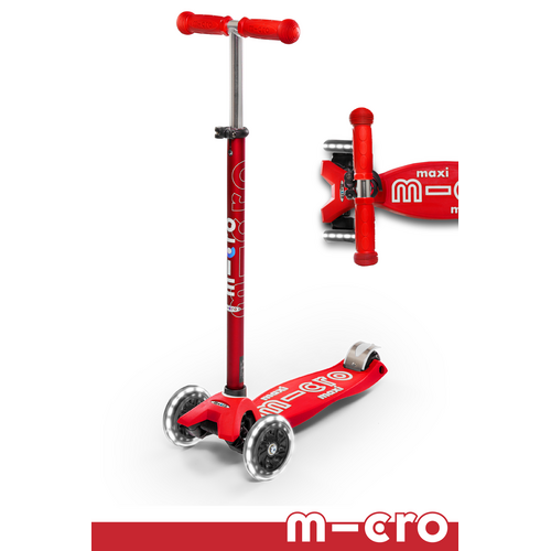 Micro Scooters Maxi Scooter - LED Red ages 5-12