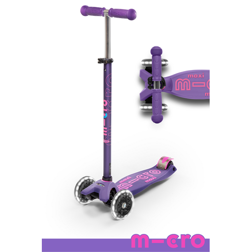 Micro Scooters Maxi Scooter - LED Purple ages 5-12