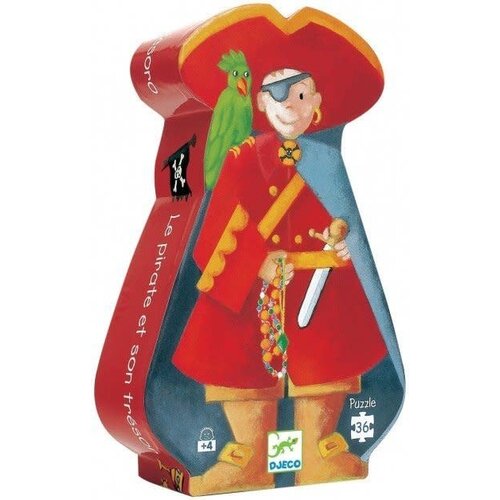 Djeco Silhouette Pirate &Treasure Puzzle 36 piece ages 4+