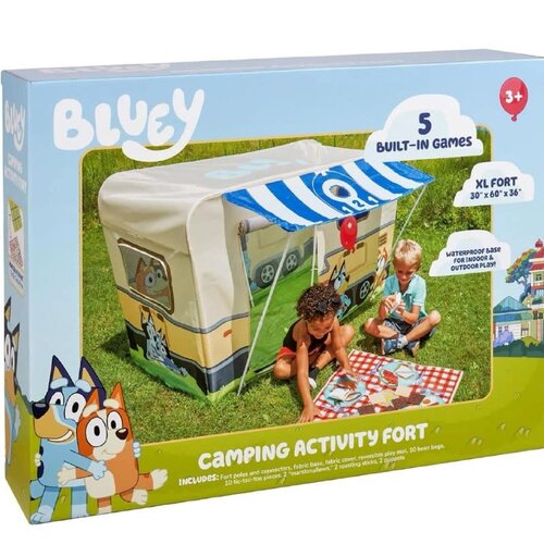 Little Kids Bluey Camping Activity Fort and games ages 3+