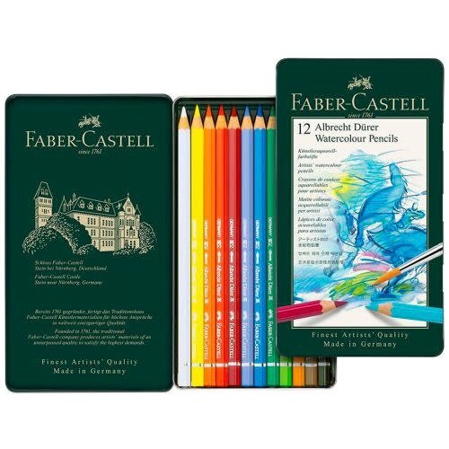 Faber-Castell Albrecht Durer Watercolor Pencils Metal Tin - 12ct