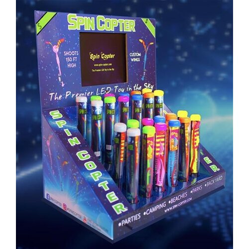 SpinCopter SpinCopter LED Slingshot Helicopter (assorted colors) 8+