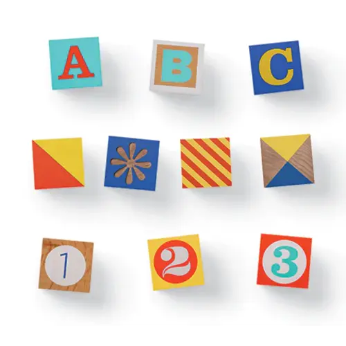 Crocodile Creek ABC + 123 Wood Blocks Wood Blocks ages 2+