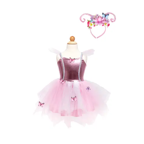 Great Pretenders Woodland Butterfly Dress & Headpiece, Size 5-6