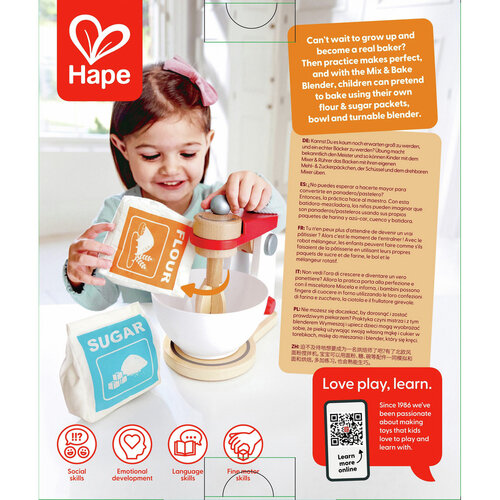 HaPe Mix & Bake Blender wooden ages 3+