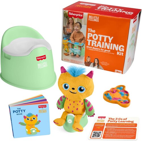 Fisher-Price Toddler Toys Big Little Feelings Potty Training Kit, 6-Piece Set of Activities & Parenting Tips for Kids Ages 18 Months+ Little People Fisher-Price Toddler Toys Big Little Feelings Potty Training Kit, 6-Piece Set of Activities & Parenting Tips for Kids Ages 18 Months+
