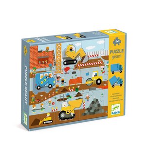 Puzzle Giant Floor Construction Site ages 3+ 12 pieces + 5 pieces