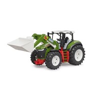Bruder Bruder 03452 Roadmax Tractor with Front Loader and Tipping Trailer, 1:16 Scale Realistic Farm Pretend Play Toy, Ages 2+