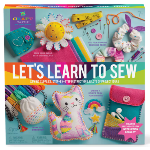 Ann Williams Craft-tastic® Let’s Learn to Sew - Kids’ Beginner Sewing Kit