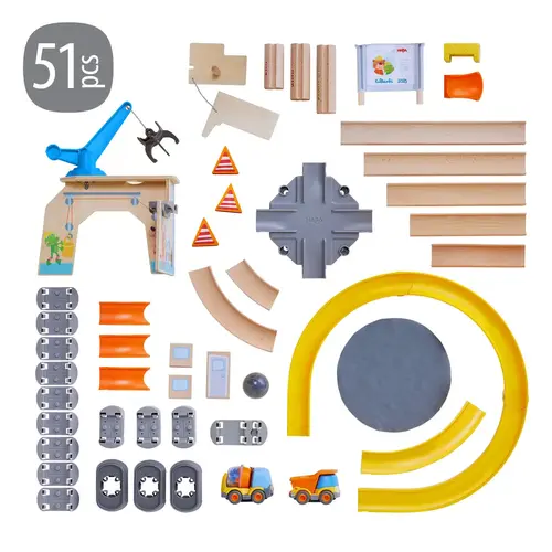 Haba Kullerbu Construction Zone Play Track Set 2+