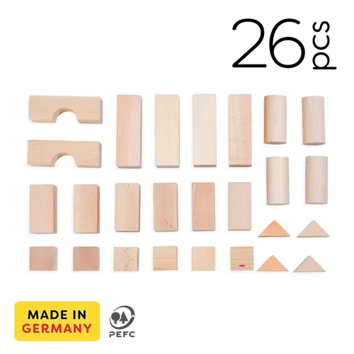Basic Building Blocks 26 Piece Starter Set Haba Basic Building Blocks 26 Piece Starter Set