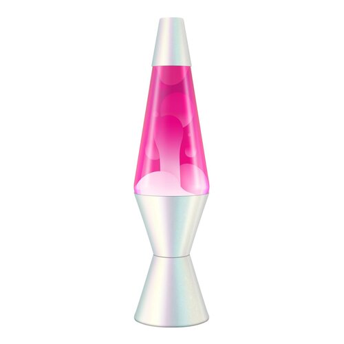 Schylling Schylling The Original LAVA Brand Lava Lamp, Opalescent Pearl Style, 14.5″ White Wax in Pink Liquid, Ages 13+