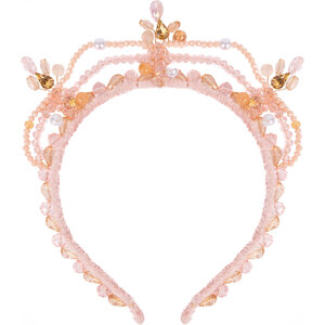 Blushing Crystals Beaded Tiara