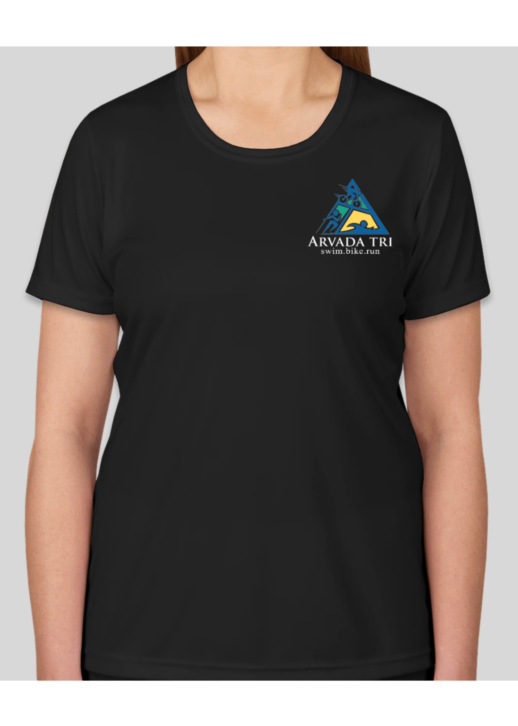 ARVADA TRI BLACK PERF TEE WOMEN'S