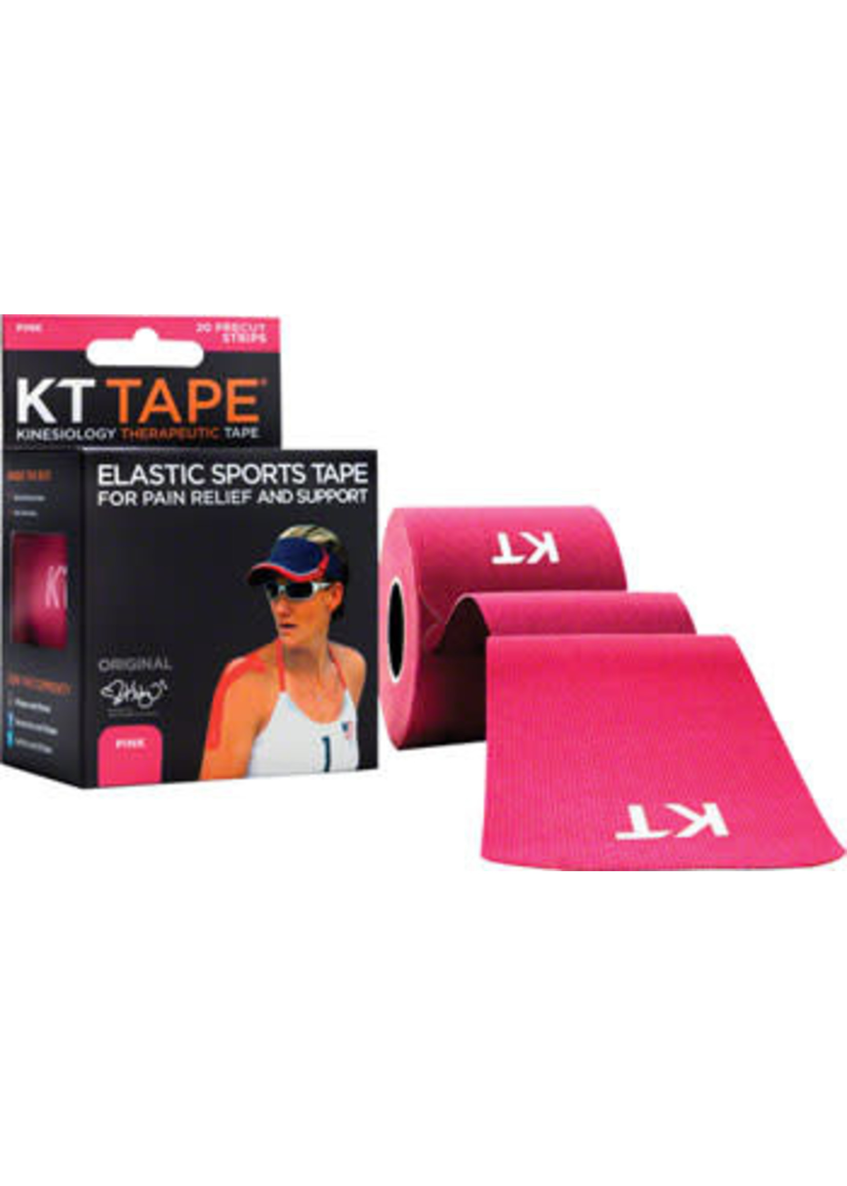 KT Tape KT Tape Kinesiology Therapeutic Body Tape: Roll of 20 Strips, Pink
