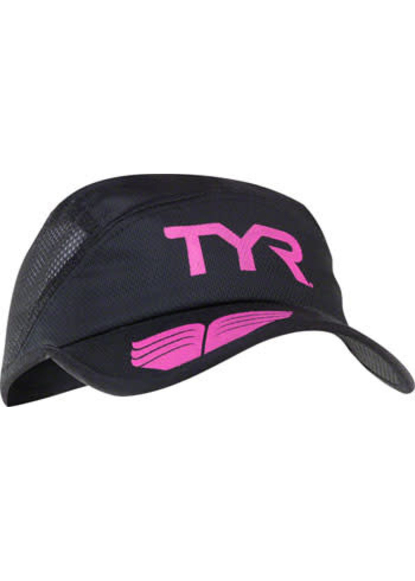 TYR TYR Competitor Running Cap: Black/Pink One Size
