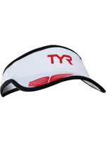 TYR TYR Competitor Running Visor: White/Red One Size