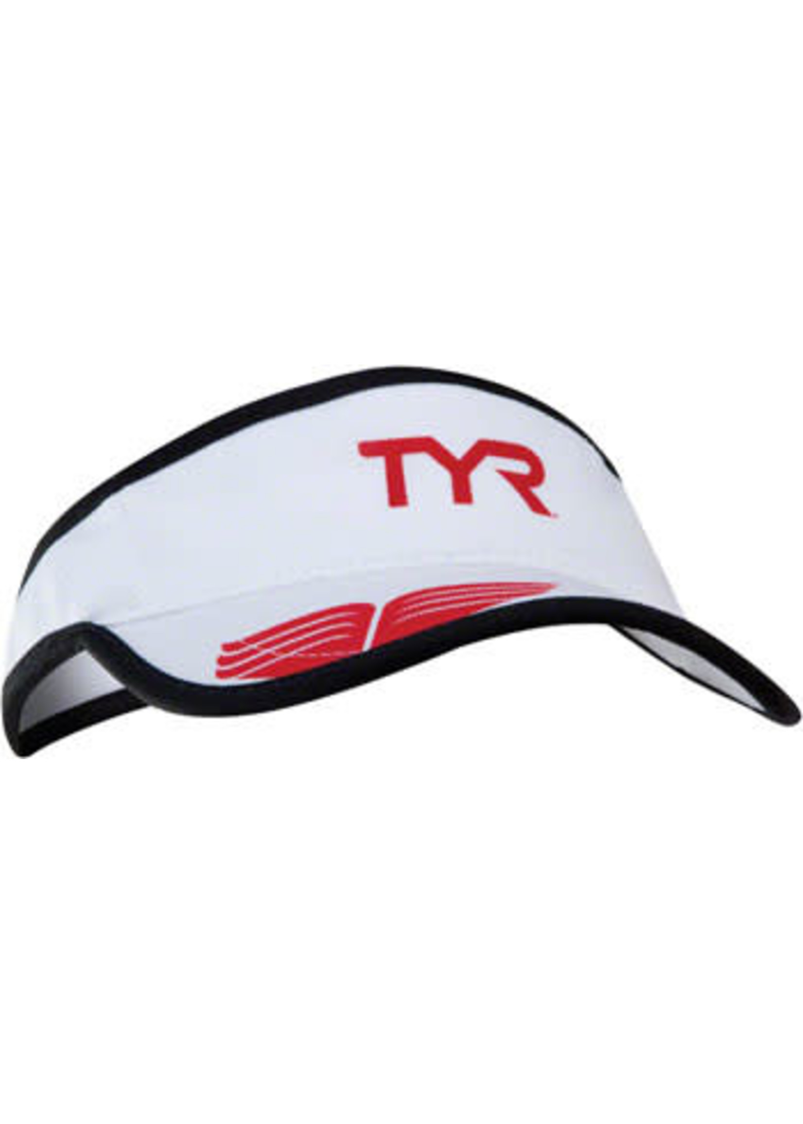 TYR TYR Competitor Running Visor: White/Red One Size