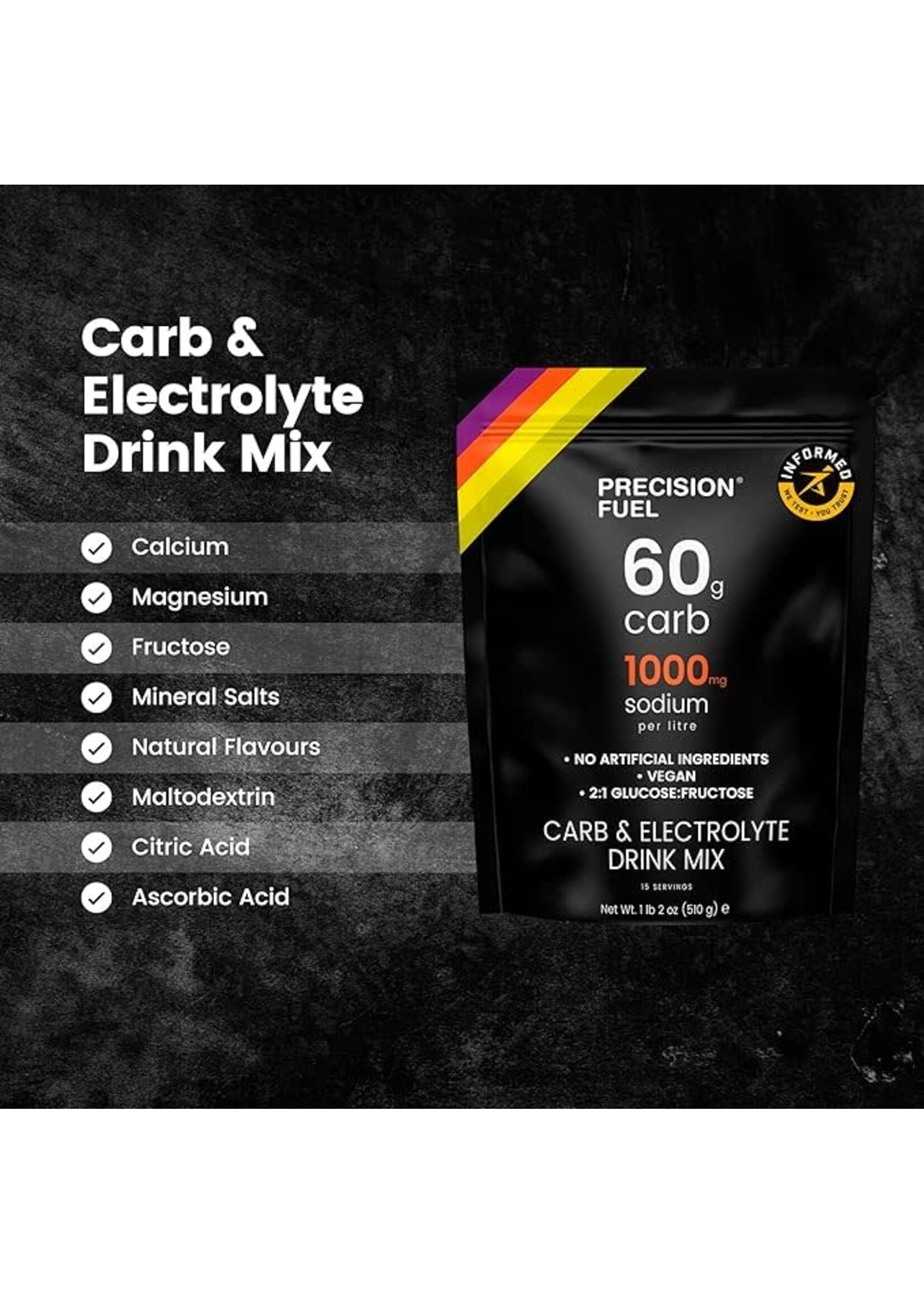 Precision Fuel and Hydration PF Carb 60 & Electrolyte 1000 Drink Mix