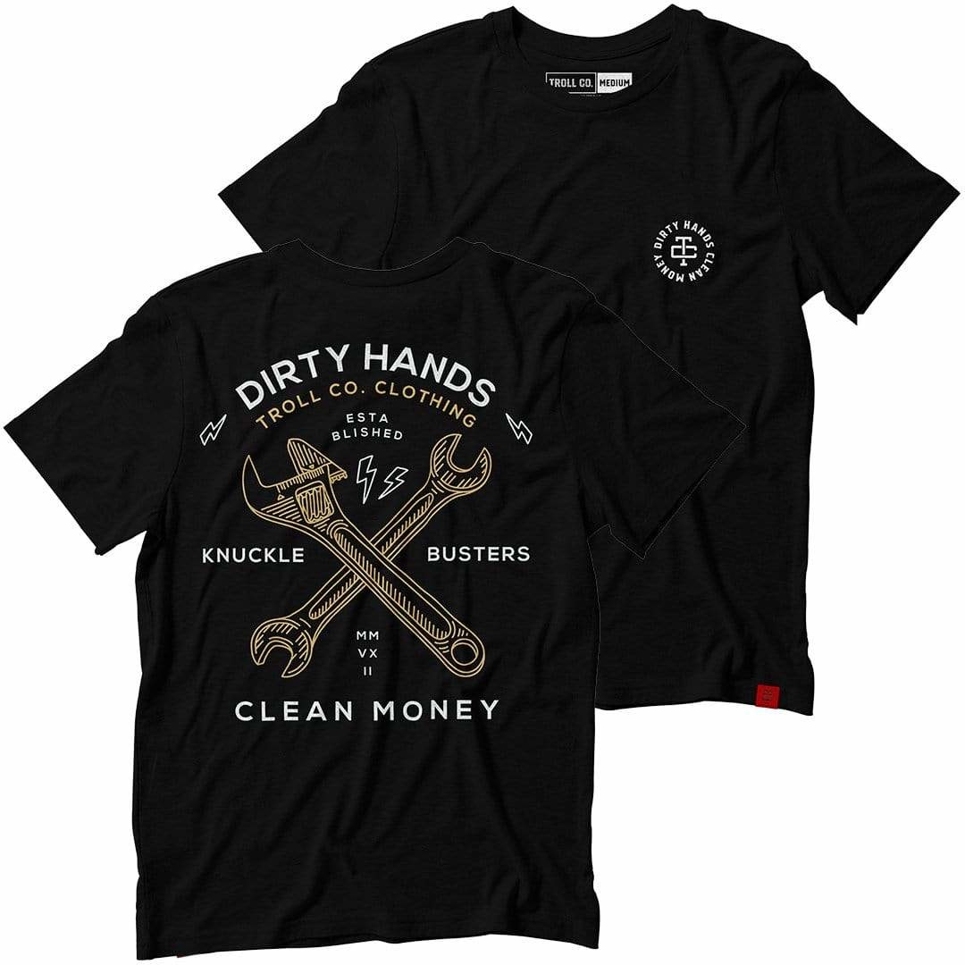 TROLL CO. TWISTING WRENCHES TEE - BLACK