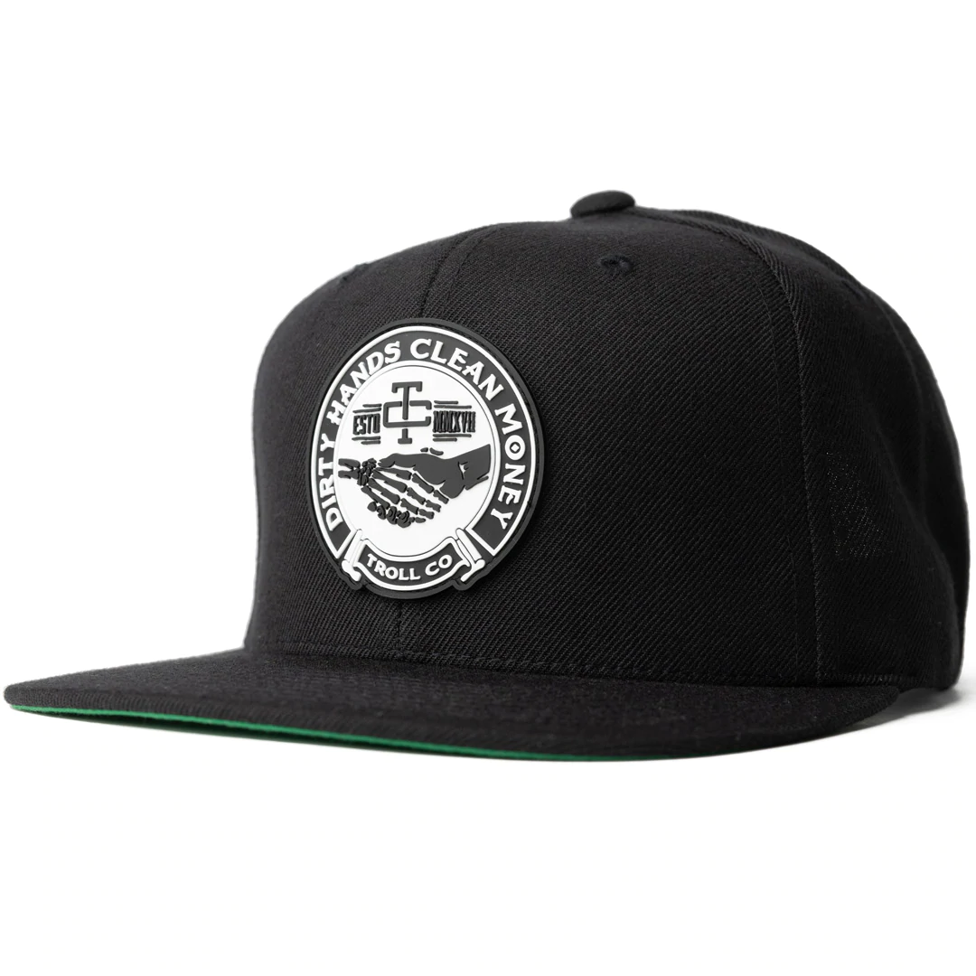 TROLL CO. HAGGLER SNAPBACK HAT - BLACK