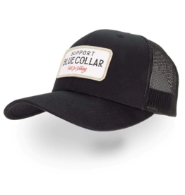 TROLL CO. FORTIFY CURVED BRIM HAT - BLACK/BLACK WHITE