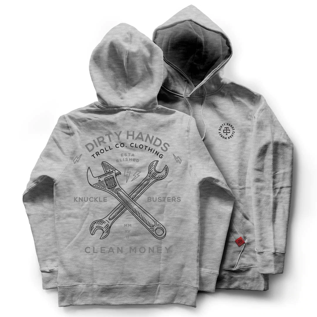 TROLL CO. TWISTING WRENCHES HOODIE - NICKEL