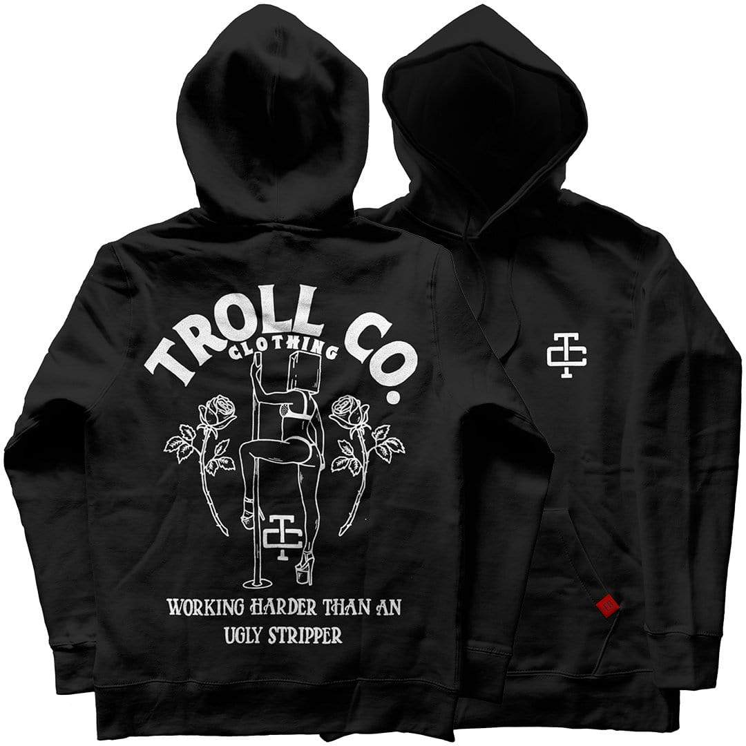 TROLL CO. BUTTERFACE HOODIE - BLACK