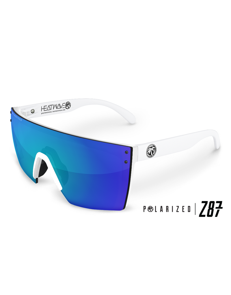 HEAT WAVE VISUAL LAZER FACE Z87 (WHITE/GALAXY BLUE POLARIZED)
