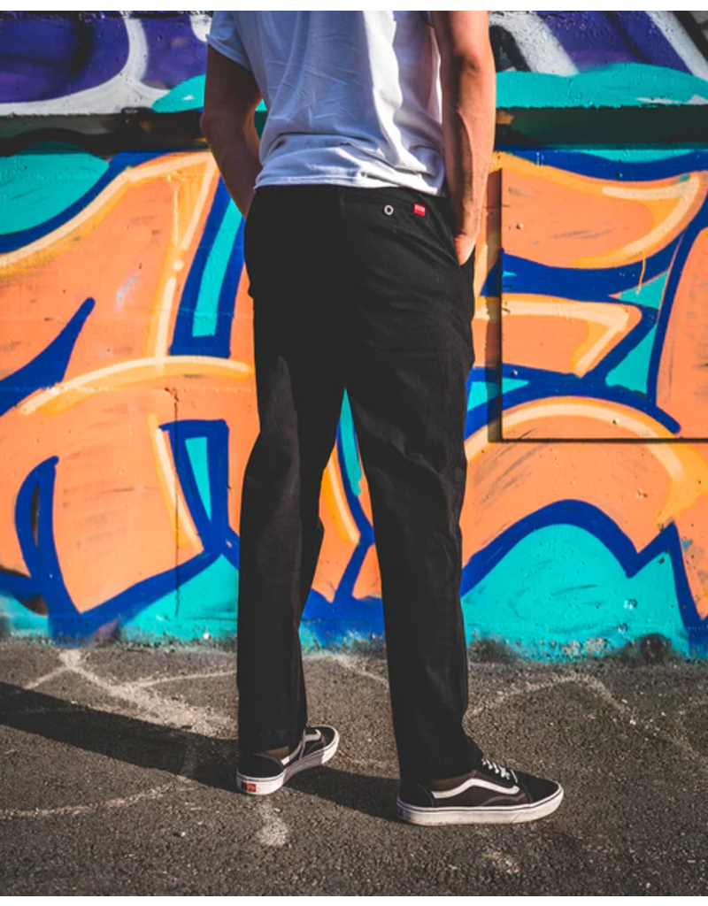 DIXXON MENS CHINO STRETCH PANTS (BLACK)