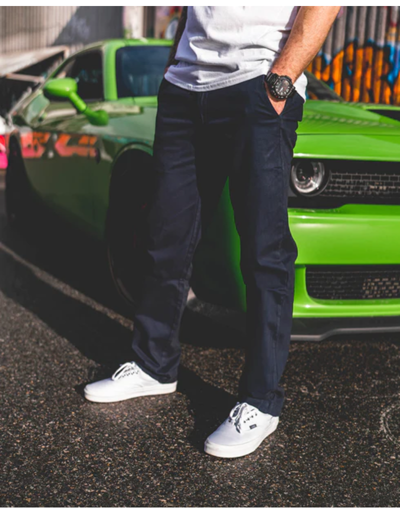 DIXXON MENS CHINO STRETCH PANTS (NAVY)