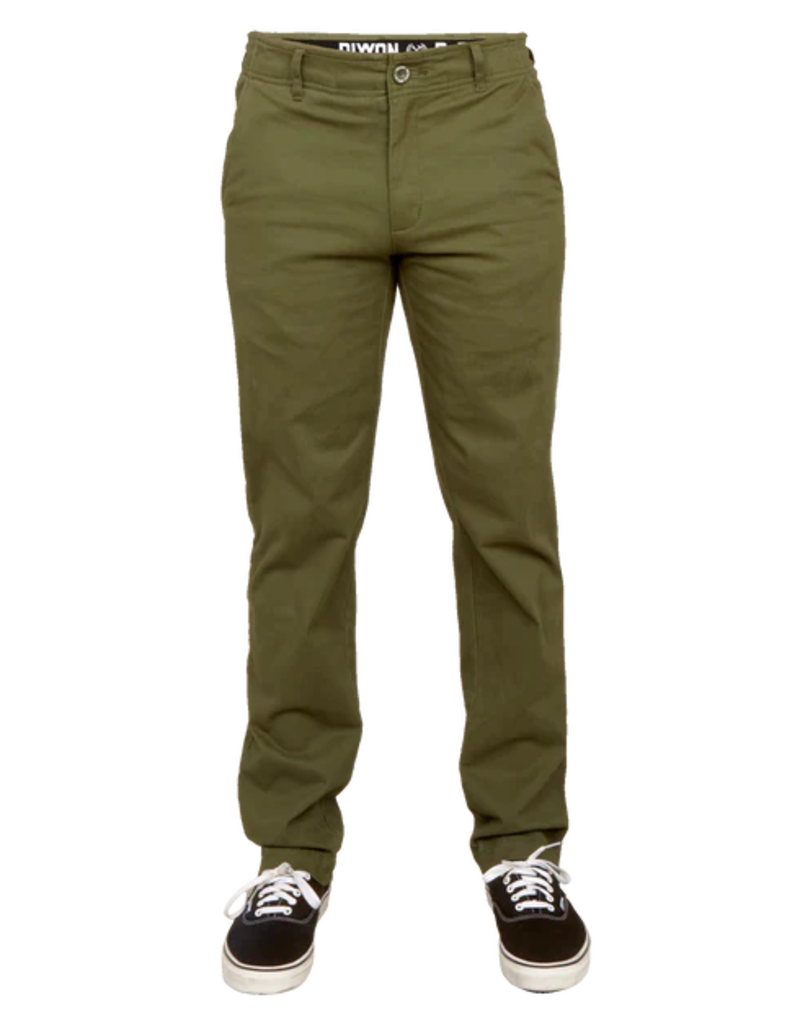 DIXXON MENS CHINO STRETCH PANTS (OD GREEN)