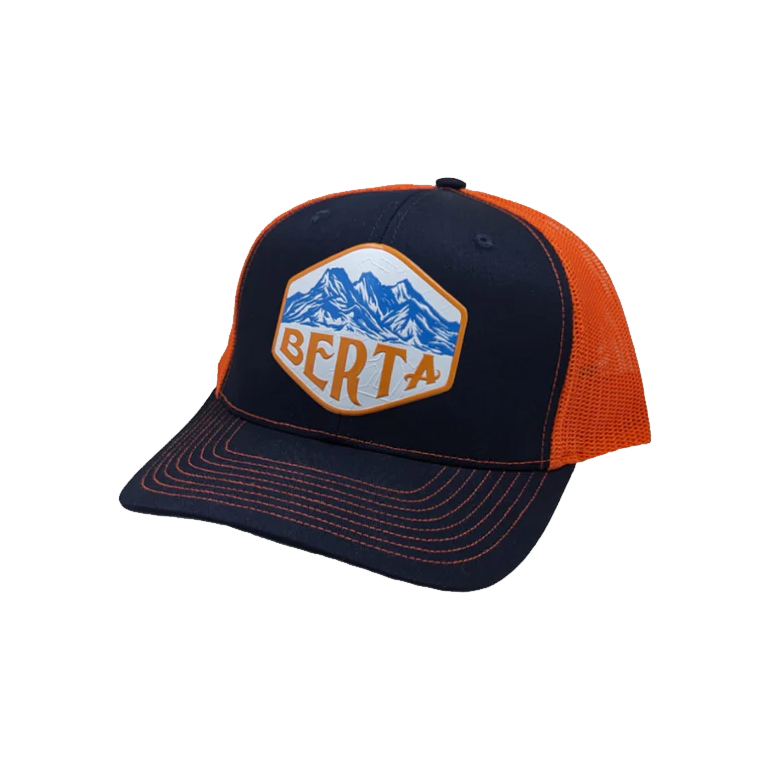 WARLOCK LID CO THREE SISTERS BERTA TRUCKER HAT - NAVY/ORANGE