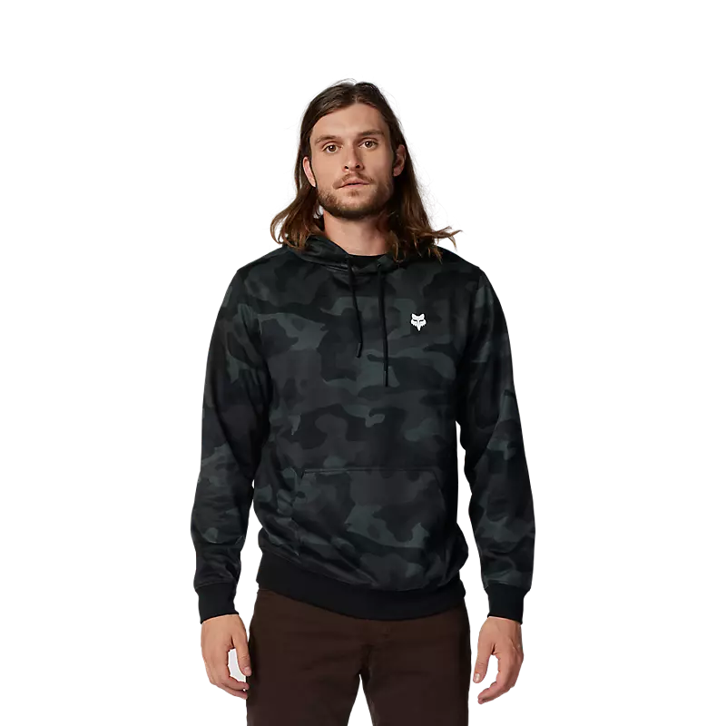 FOX RACING MENS FOX HEAD CAMO PULLOVER HOOD - BLACK CAMO