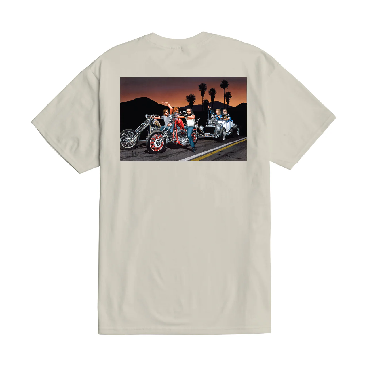 LOSER MACHINE DAVID MANN HOT ROD HELP TEE - CREAM