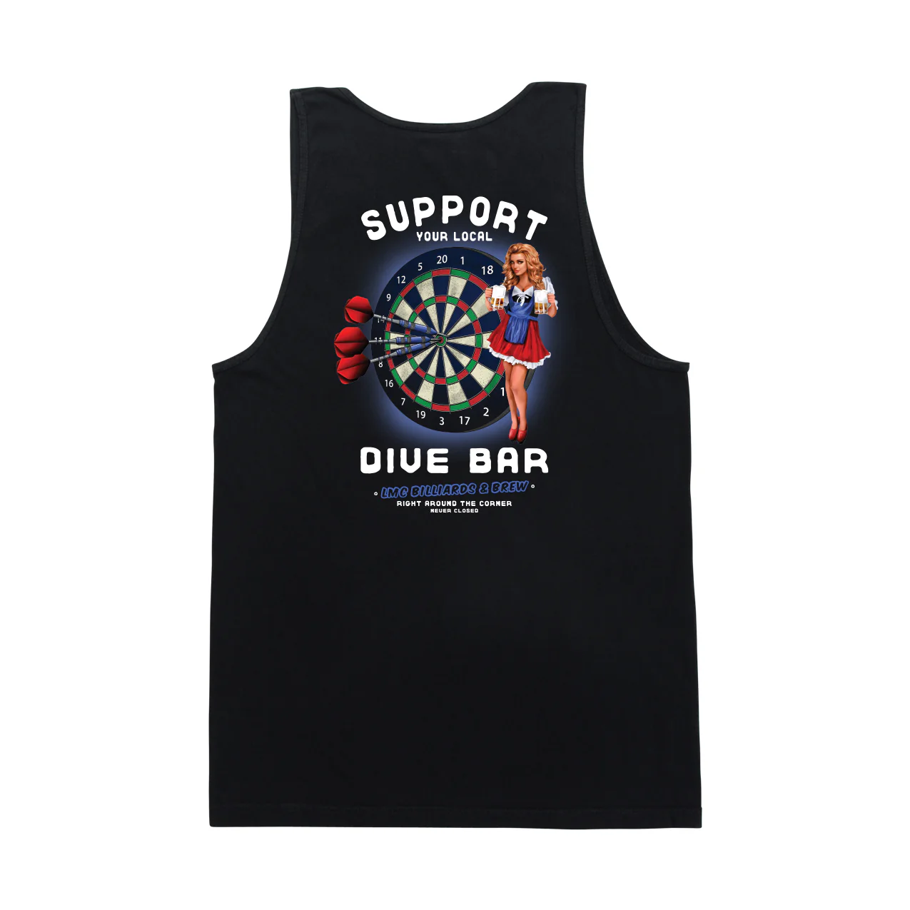 LOSER MACHINE DARTS & BEER TANK - BLACK