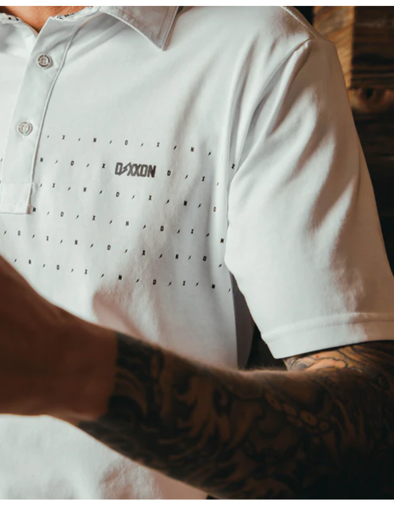 DIXXON MENS BOLT PREMIUM POLO (WHITE)