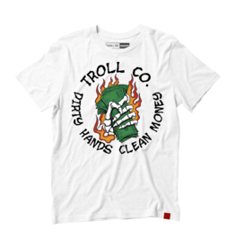 TROLL CO. GREEN BACK 2.0 TEE - WHITE