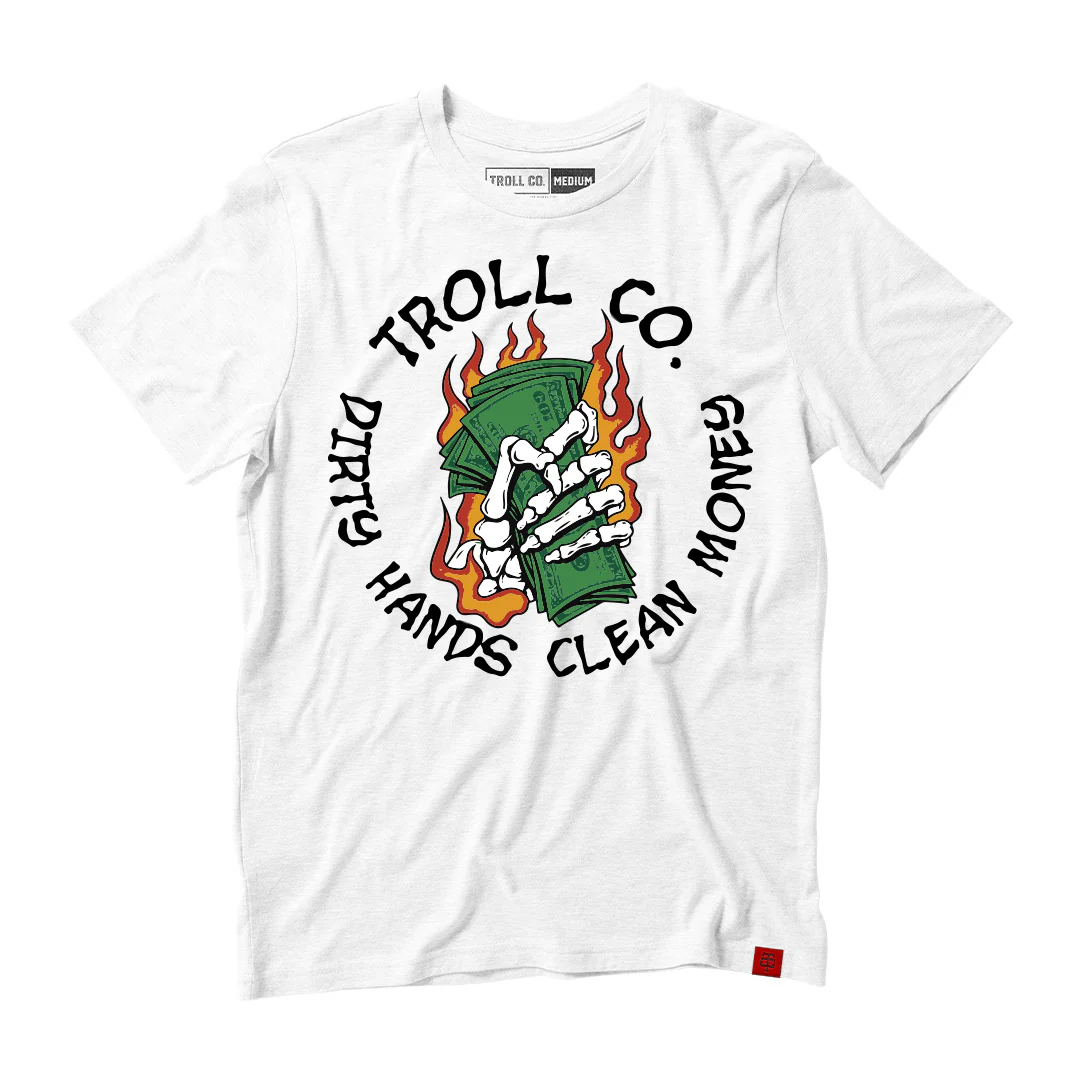 TROLL CO. GREEN BACK 2.0 TEE - WHITE