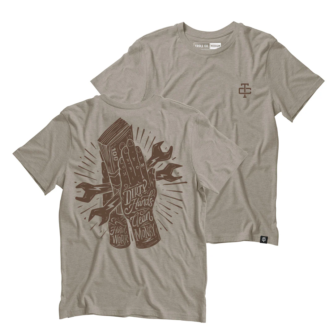 TROLL CO. HARD WORK TEE - SLATE