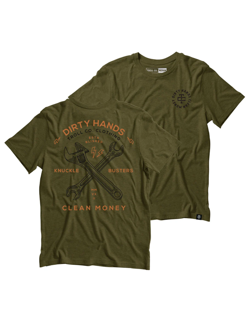 TROLL CO. TWISTING WRENCHES TEE (MILITARY GREEN)